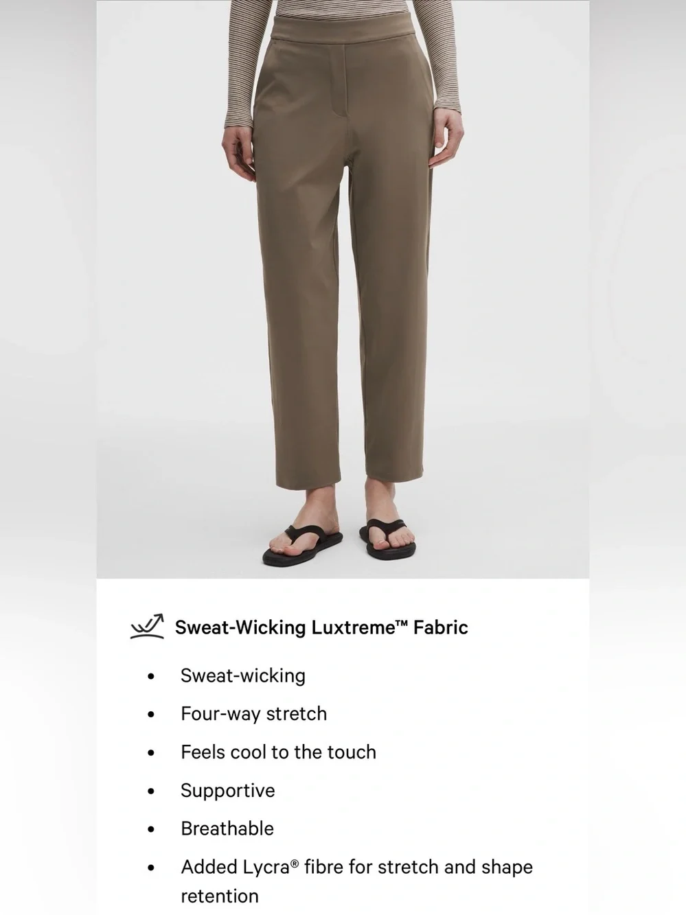 New Lululemon Daydrift High-Rise Trouser *Tall Nomad Size Small 30” Inseam NWT